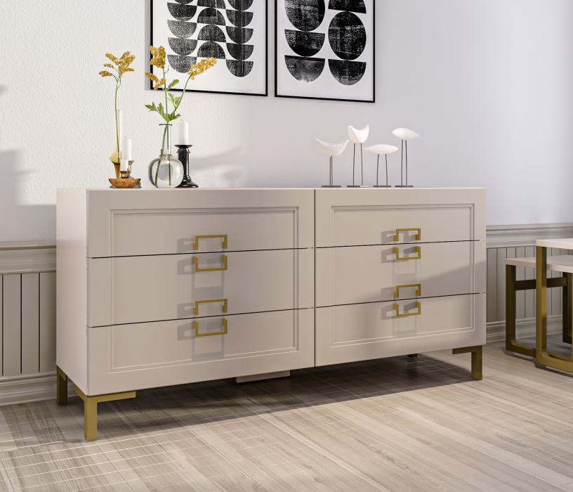 Комоды, Комод Ассоль СБ-3435 Кашемир серый/МДФ Кашемир